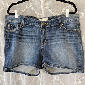 Torrid High Rise Dark Blue Denim Shorts Size 20